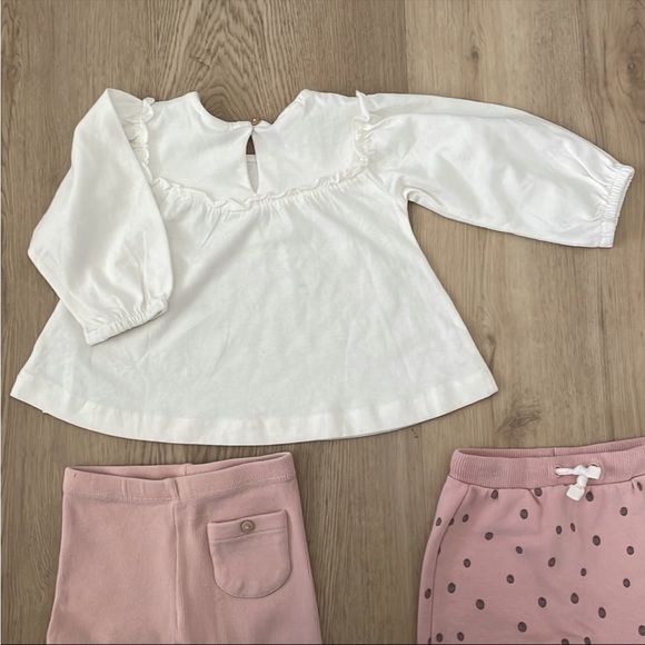 Pre Owned Set of Zara Girls Top Shorts and Pants Sz 6-9 Months - Picture 4 of 10